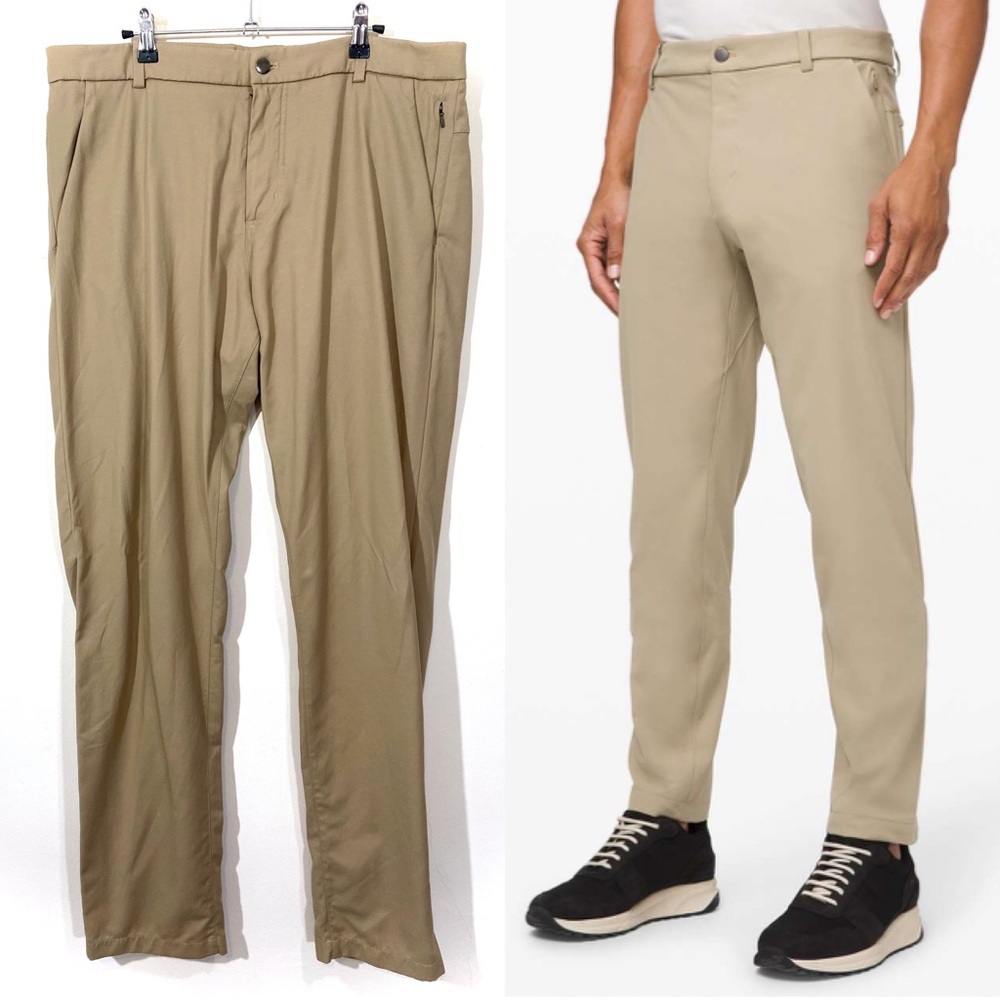 Lululemon Commission Pant Classic  Size 38 Khaki Beige Tan Sand